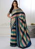 Multicolor Printed Saree In Silk