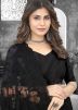 Black Resham Embroidered Net Saree