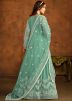 Seafoam Green Embroidered Net Anarkali Suit Set