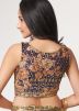 Purple Embroidered Border Organza Saree