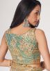 Blue Digital Floral Printed Contemporary Style Saree