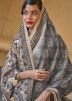 Grey Bandhej Printed Saree In Cotton