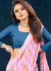 Multicolor Georgette Saree In Leheria Print