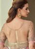 White Embroidered Saree In Silk