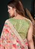 Multicolor Art Silk Saree In Digital Print