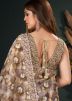 Brown Digital Printed Saree In Art Silk