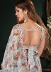 Grey Digital Printed Saree In Art Silk