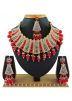 Red Beads & Stone Studded Necklace Set