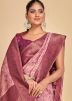 Pink Woven Border Art Banarasi Silk Saree