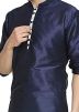 Readymade Navy Blue Kurta Churidar Set