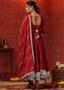 Readymade Maroon Printed Anarkali Suit In Cotton
