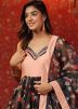 Black Floral Printed Anarkali Suit Set