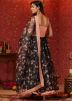 Black Floral Printed Anarkali Suit Set