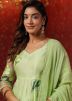 Green Floral Printed Anarkali Suit Set