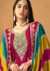 Pink Embroidered Pant Suit Set