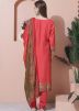 Red Digital Printed Pant Suit Set