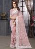 Peach Heavy Pallu Georgette Saree