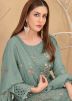 Sage Green Embroidered Georgette Pant Suit