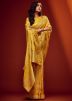 Yellow Bandhej Print Viscose Saree