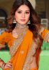 Yellow Embroidered Saree In Georgette