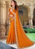 Yellow Embroidered Saree In Georgette