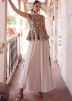 Cream Embroidered Sharara Suit Set