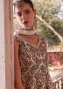 Cream Embroidered Sharara Suit Set