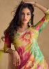 Multicolor Readymade Print Chiffon Sharara Suit