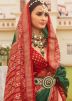 Green Woven Work Silk Saree