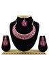 Magenta Stone Studded Necklace Set