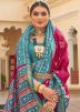 Pink Patola Printed Saree In Art Silk
