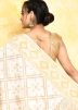 Cream Zari Woven Detailed Silk Saree