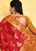 Red Pure Silk Saree In Woven Work