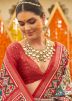 Multicolor Printed Art Silk Saree & Blouse