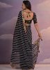 Black Leheria Printed Georgette Saree