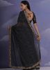 Black Bandhej Print Georgette Saree