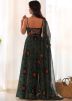 Readymade Green Bandhej Print Anarkali Suit