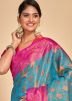Blue Kanjivaram Silk Woven Work Saree 