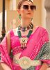 Grey Printed Work Saree & Blouse