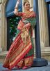 Green Zari Woven Saree In Silk
