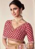 Beige Embroidered Border Organza Saree