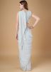 Blue Embroidered Saree In Georgette