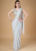 Blue Embroidered Saree In Georgette