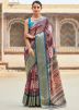 Multicolor Viscose Saree In Digital Print