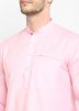 Readymade Pink Viscose Short Kurta