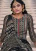 Black Digital Print Palazzo Style Suit & Dupatta