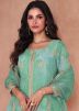 Pastel Green Readymade Digital Print Gharara Suit