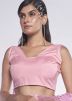 Pink Organza Saree & Blouse