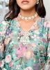 Green Floral Print Pant Salwar Suit Set
