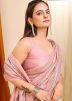 Peach Georgette Saree In Sequins Work